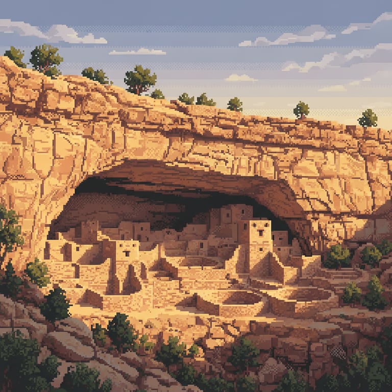 Cliff Palace Dawn — AI-generated collectible card | Mesa Verde National Park