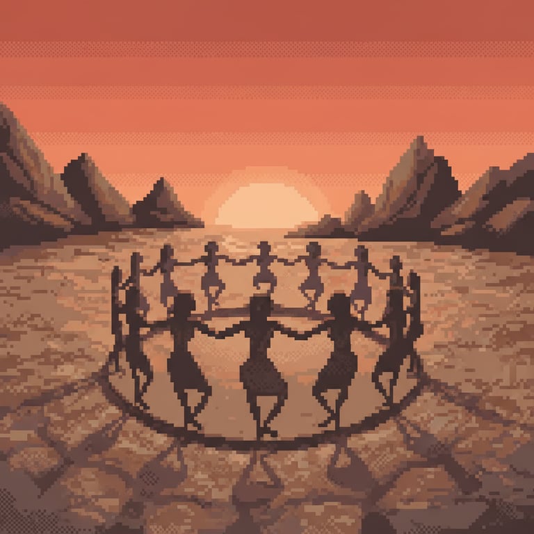 Whispers of Ancient Dance — AI-generated collectible card | Gobustan Historic Reserve
