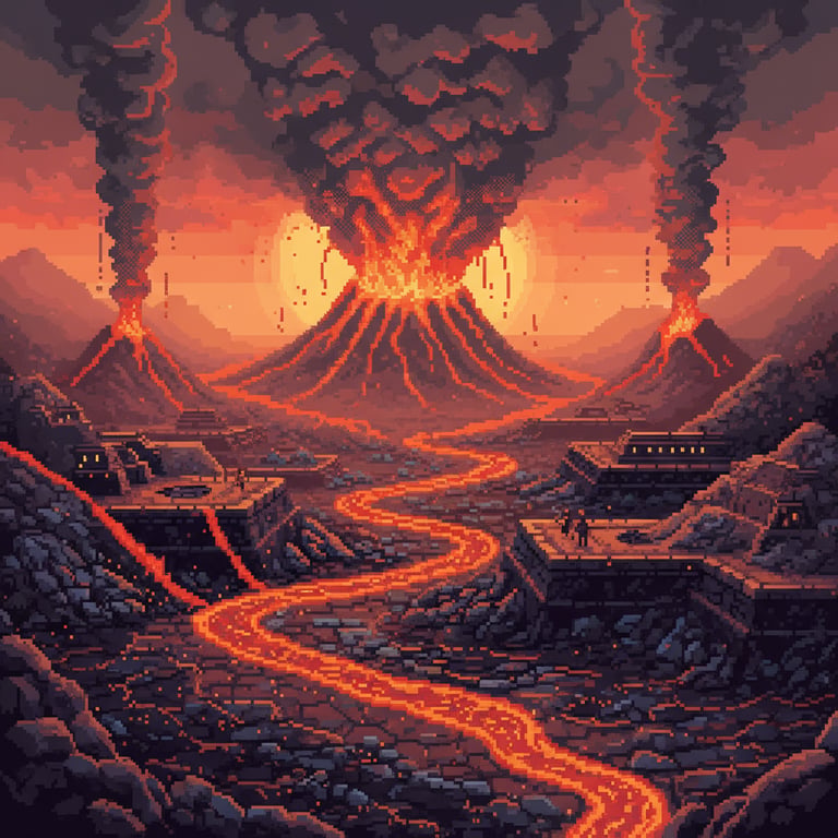 The Volcanic Doom — AI-generated collectible card | The Upano Valley