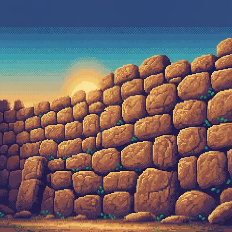 The Unyielding Wall — AI-generated collectible card | Alatri Cyclopean Walls