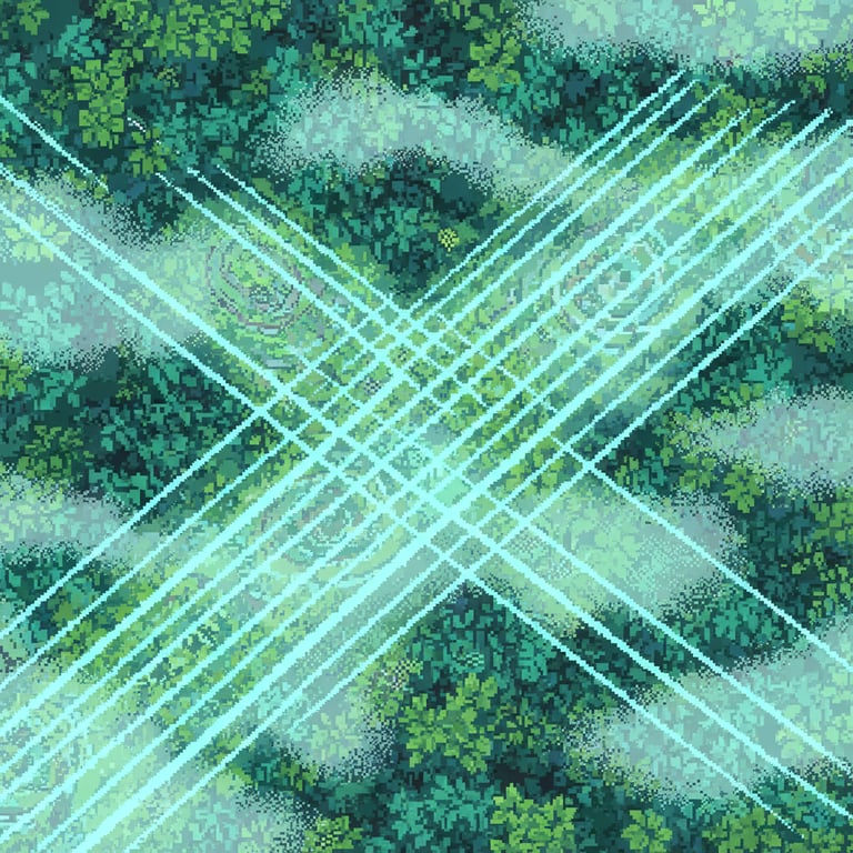 Forest Grid Anomaly — AI-generated collectible card | The Apiacás Lines