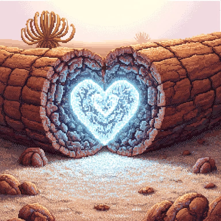 Silica Heart — AI-generated collectible card | Petrified Forest Khorixas