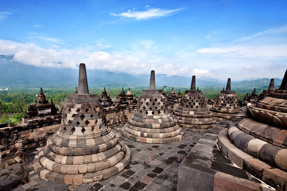 Borobudur Temple Stone Stupas Bell Shaped — Borobudur Temple