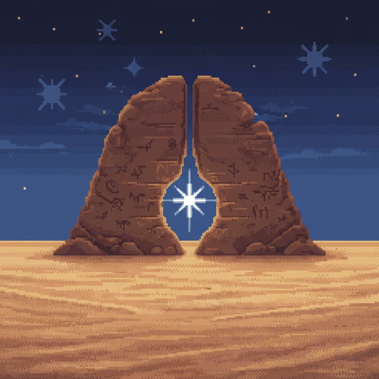 Celestial Alignment — AI-generated collectible card | The Al Naslaa Rock