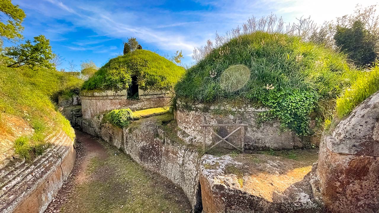 Banditaccia Exterior Etruscan Afterlife Complex — Cerveteri Necropolis 
