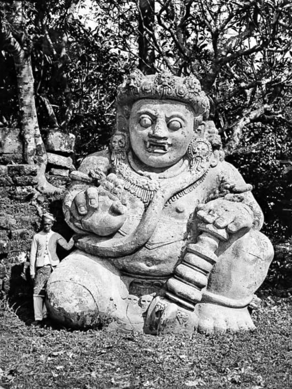 Dvarapala Sculpture, A Gate Guardian From The Architecture Of Hindu, Buddhist, And Jain Temples. — original vintage photograph | Dvarapala sculpture, a gate guardian from the architecture of Hindu, Buddhist, and Jain temples.