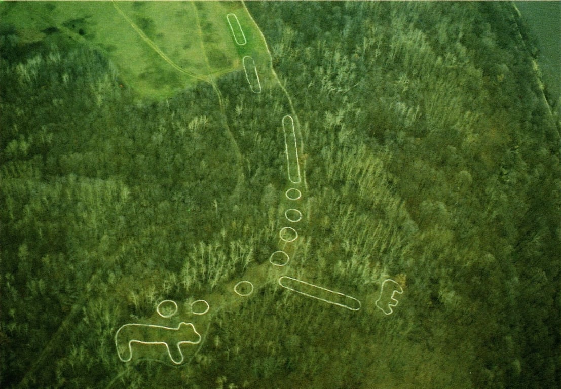 Effigy Mound National Monument Aerial Eagle Bears Shapes — Effigy Mounds Iowa