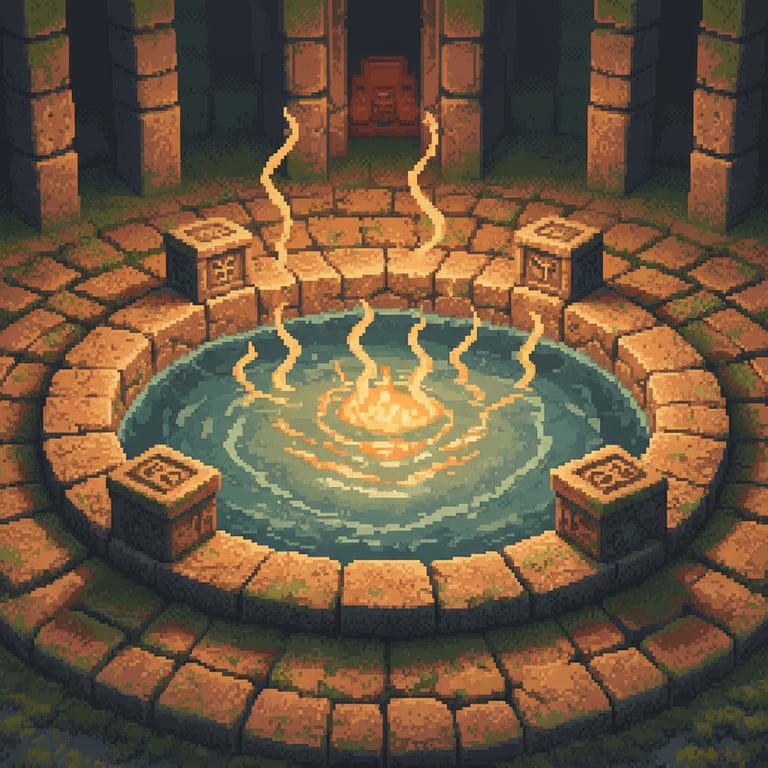 Sacred Spring Altar — AI-generated collectible card | Thermae Germisara