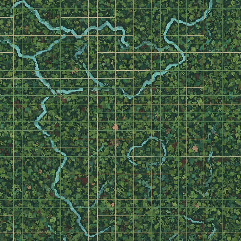 Verdant Labyrinth — AI-generated collectible card | The Apiacás Lines