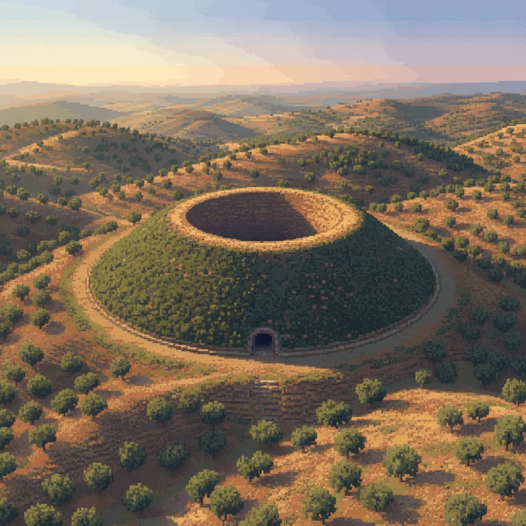 Great Mound of Mycenae — AI-generated collectible card | Treasury of Atreus