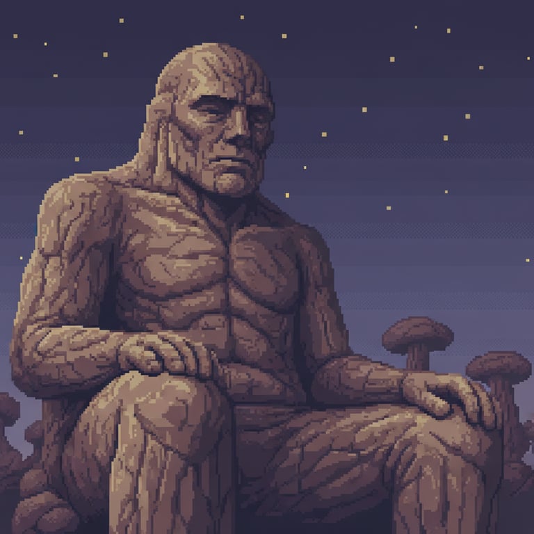 Whispers of the Petrified Giant — AI-generated collectible card | Trovants of Ulmet
