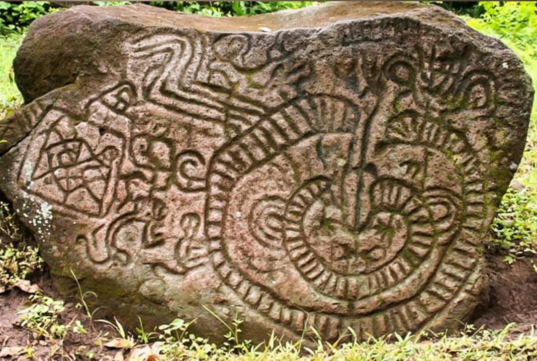 Abstract Motifs Ancient Stone Art Nicaragua — Ometepe Ancient Petroglyphs