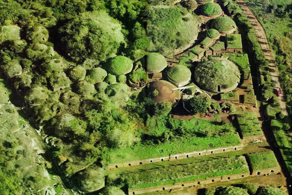 Aerial View Cerveteri Necropolis Ancient Civilization Italy — Cerveteri Necropolis 