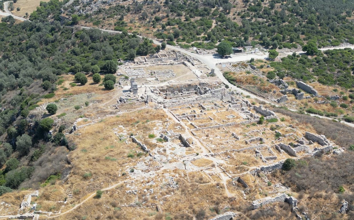 Aerial View Xanthos Ancient City — Xanthos Ancient City