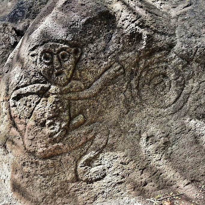 Ancient Rock Art Petroglyphs Central America — Ometepe Ancient Petroglyphs