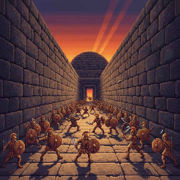 Clash at the Dromos — AI-generated collectible card | Treasury of Atreus