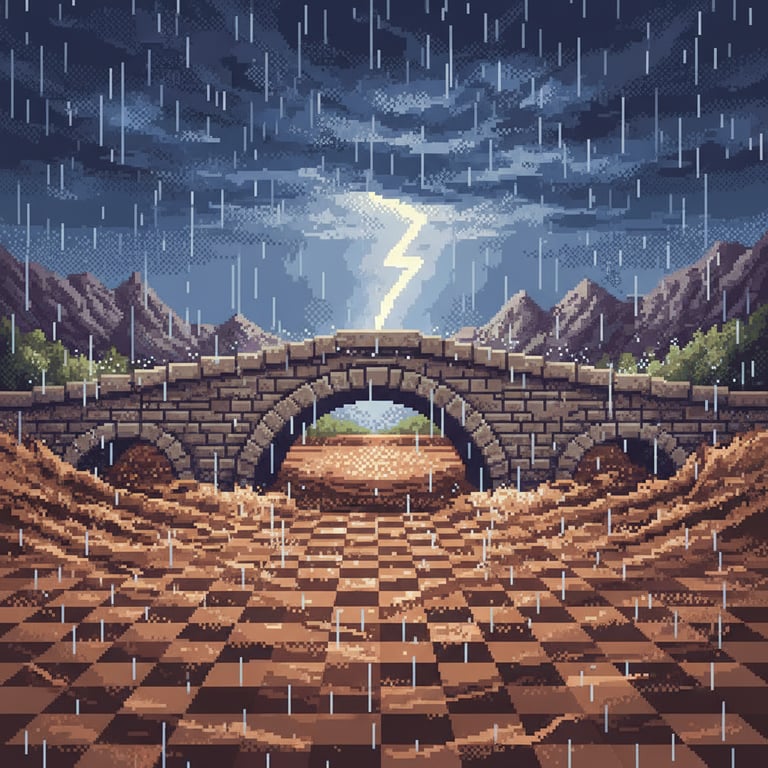 Arkadiko: Flash Flood Fury — AI-generated collectible card | Arkadiko Bridge