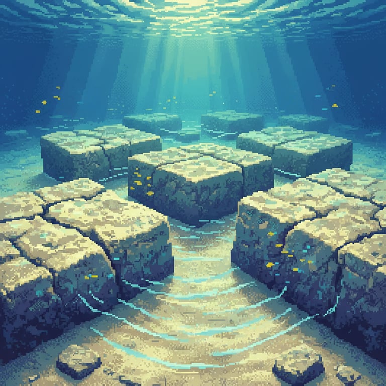 Geological Alignment Puzzle — AI-generated collectible card | Bimini Road