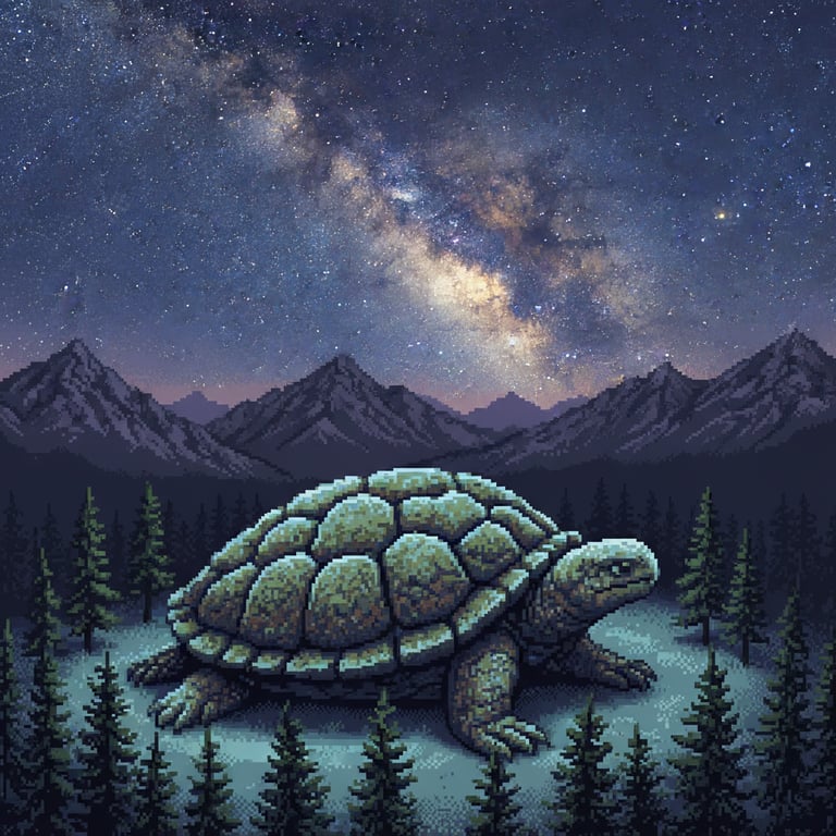 Celestial Turtle Alignment — AI-generated collectible card | Turtle Rock