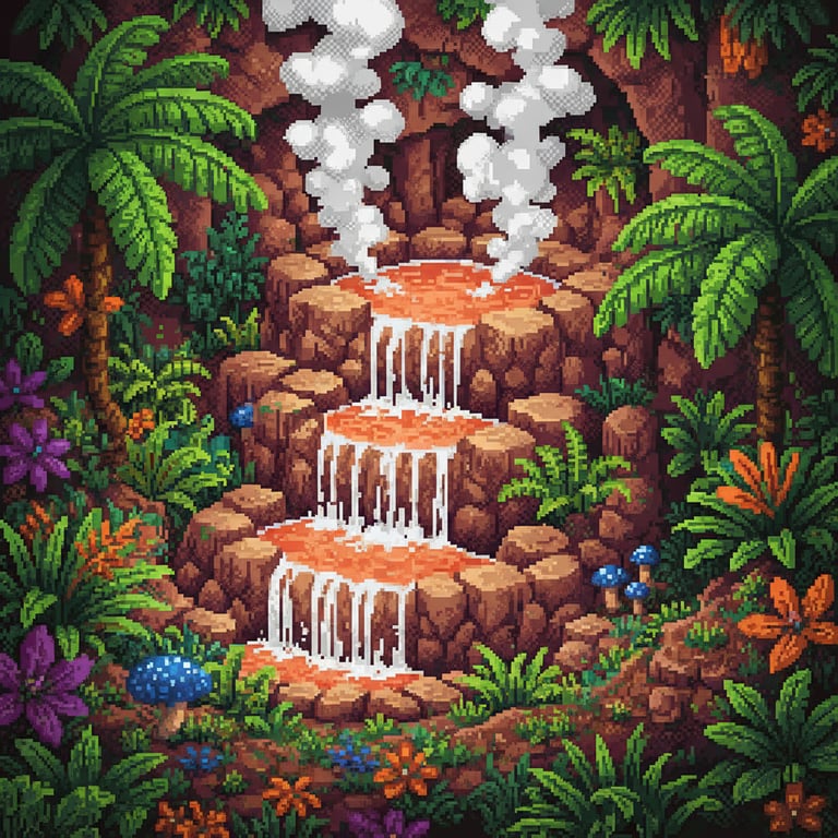 Sacred Spring & Falls — AI-generated collectible card | Thermae Germisara