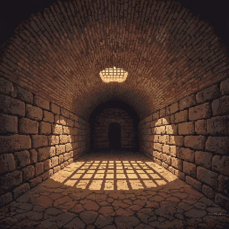 Subterranean Secrets — AI-generated collectible card | Amphitheatre of El Jem