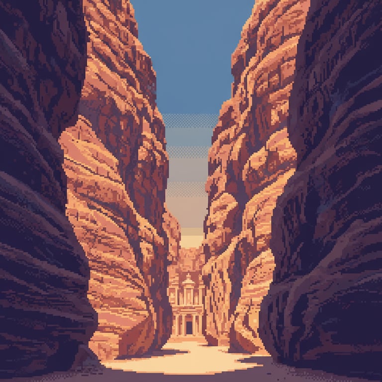 The Siq's Embrace — AI-generated collectible card | Petra