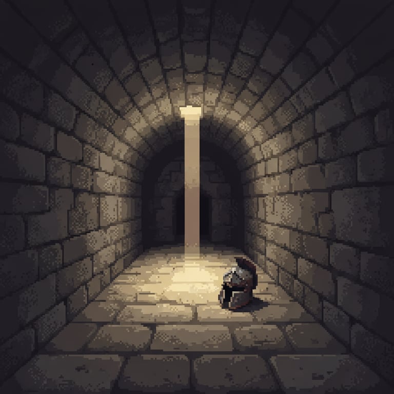 Forgotten Gladiator's Rest — AI-generated collectible card | Amphitheatre of El Jem