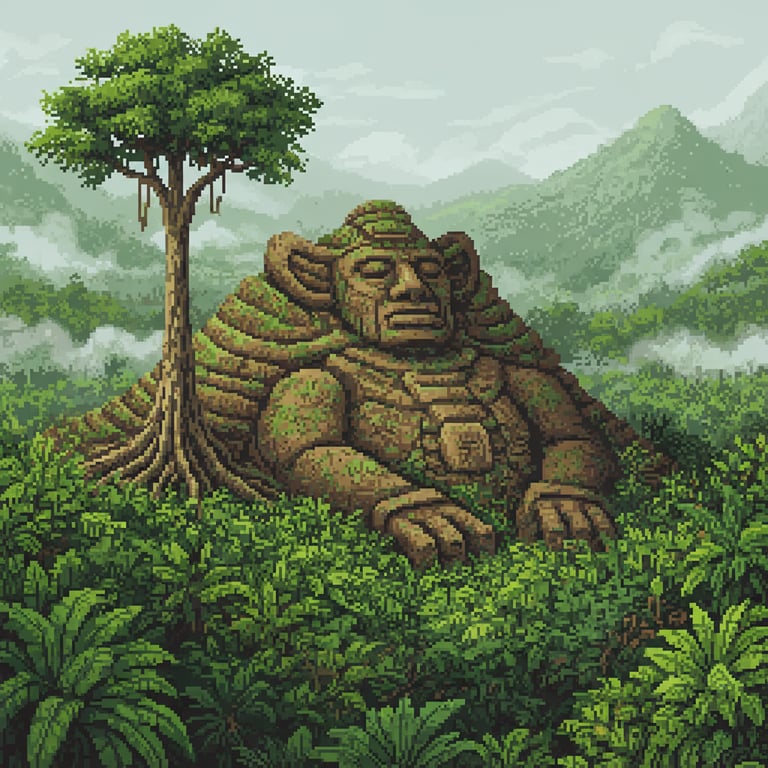 Sacred Effigy Mounds — AI-generated collectible card | The Upano Valley