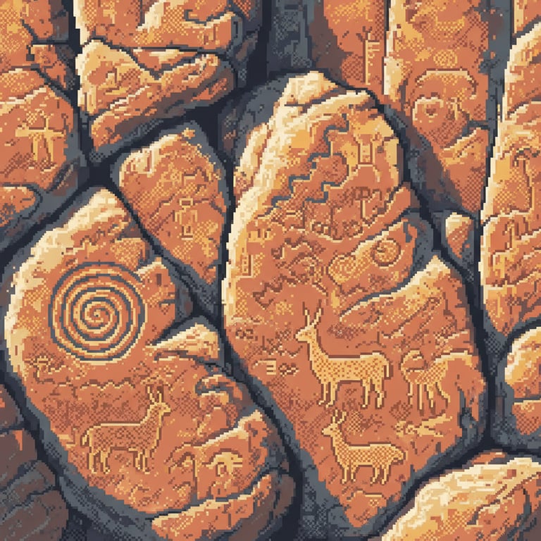 Cone Hill Petroglyphs — AI-generated collectible card | Cerro El Cono 