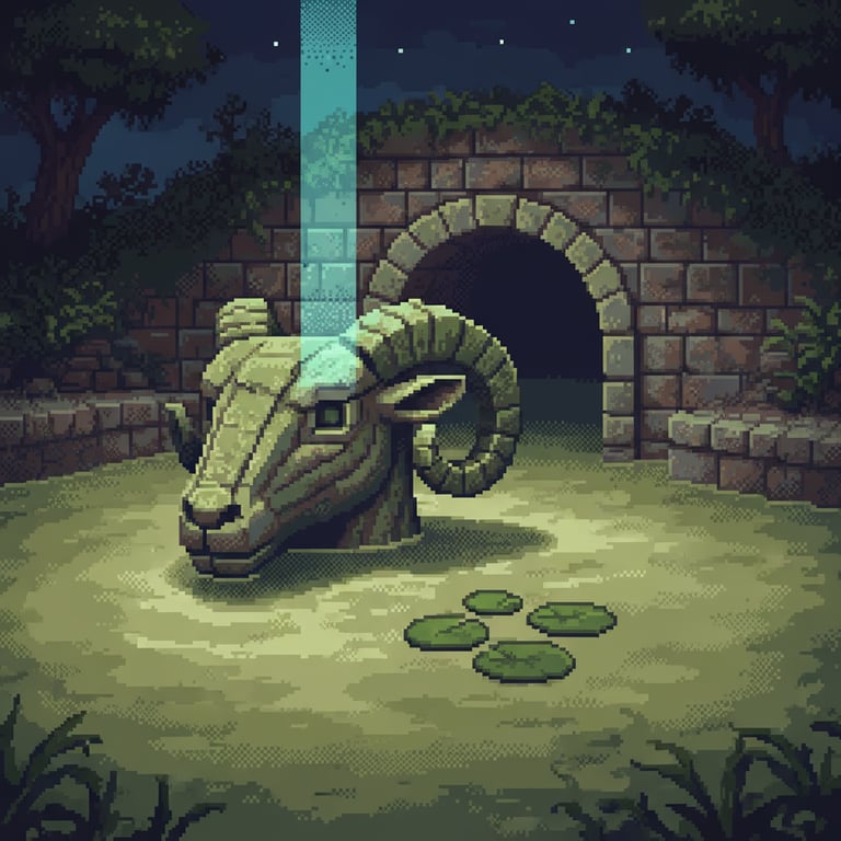 Submerged Guardians — AI-generated collectible card | Sanguanmiao Han Dynasty Tombs