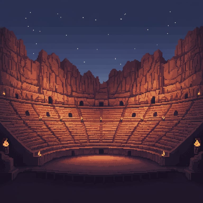 The Amphitheatre Roar — AI-generated collectible card | Petra
