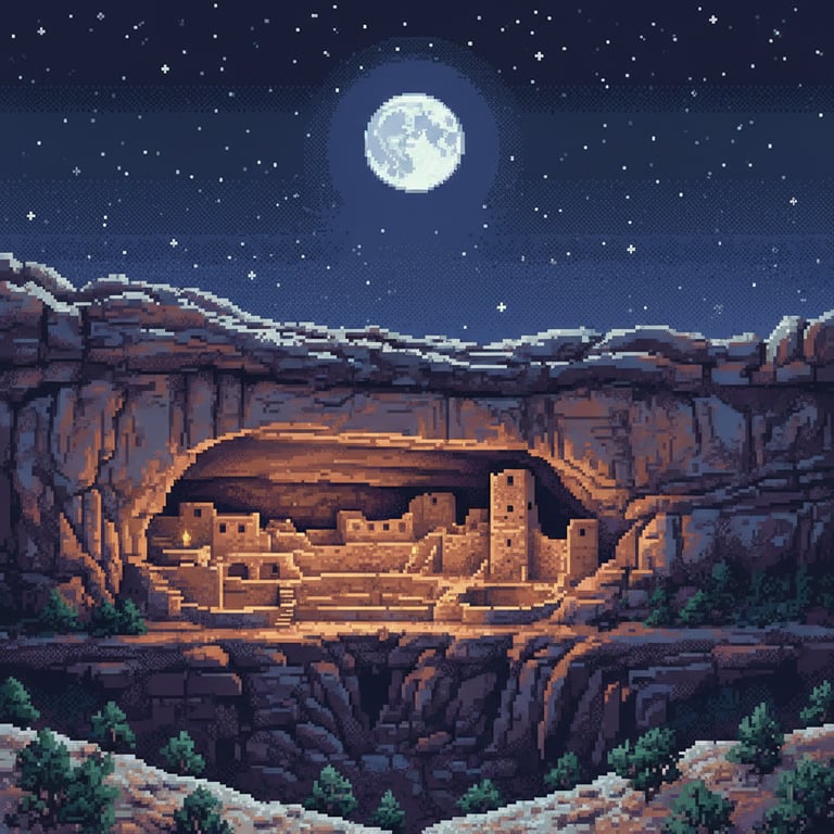 The Silent Migration — AI-generated collectible card | Mesa Verde National Park