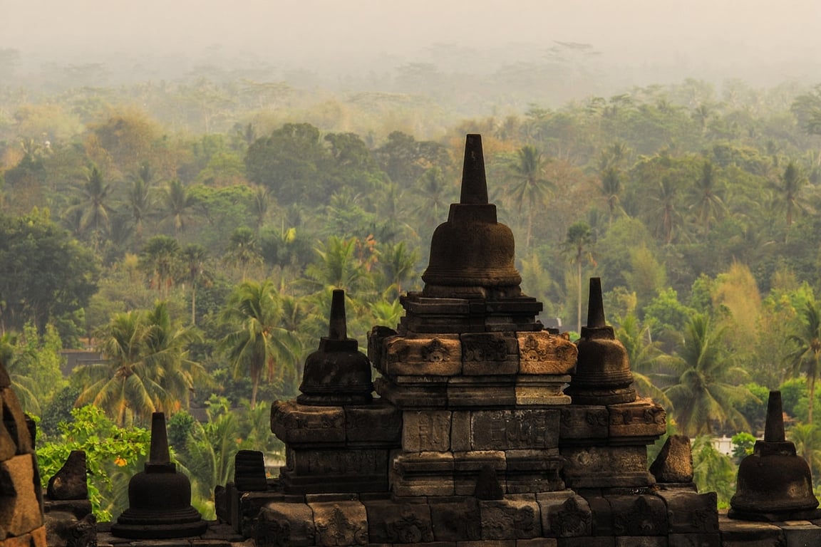 Buddhist Temple Stupas — Borobudur Temple