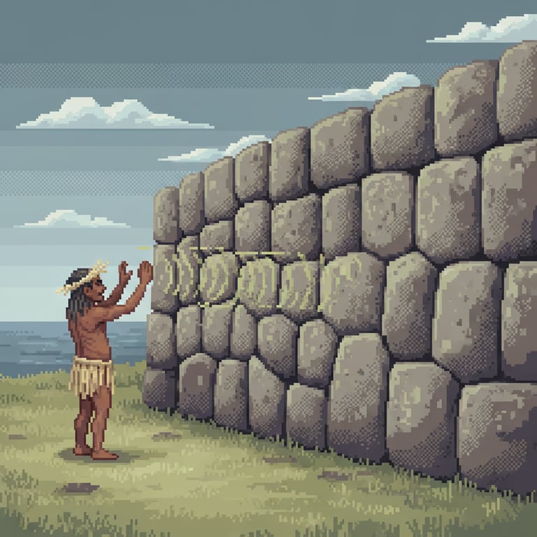The Stone Cutter's Secret — AI-generated collectible card | Ahu Vinapu