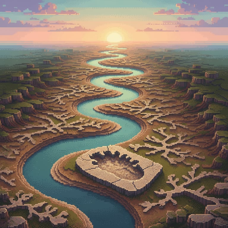 Riverine Erosion's Mark — AI-generated collectible card | Giant Stone Footprint