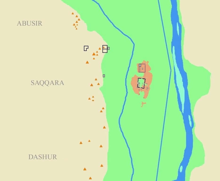 Dahshur Necropolis Memphis Map 131 Wm 17593798 — Dahshur Royal Necropolis