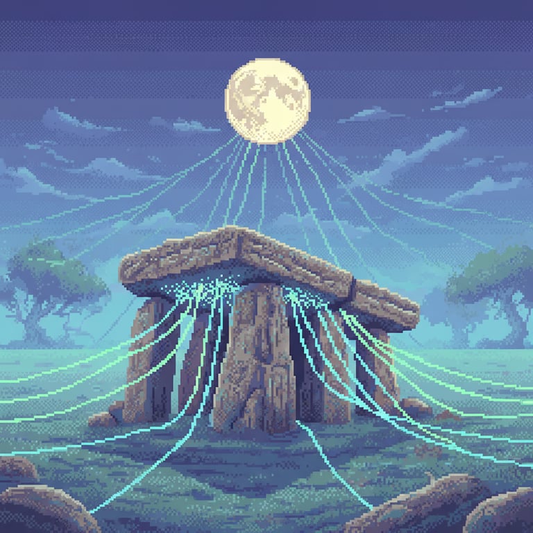 Ley Line Nexus — AI-generated collectible card | Anta do Vale da Laje 