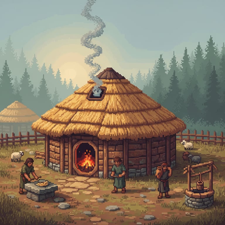 Tilisca: Ancient Hearthstead — AI-generated collectible card | Tilisca Dacian Settlement 