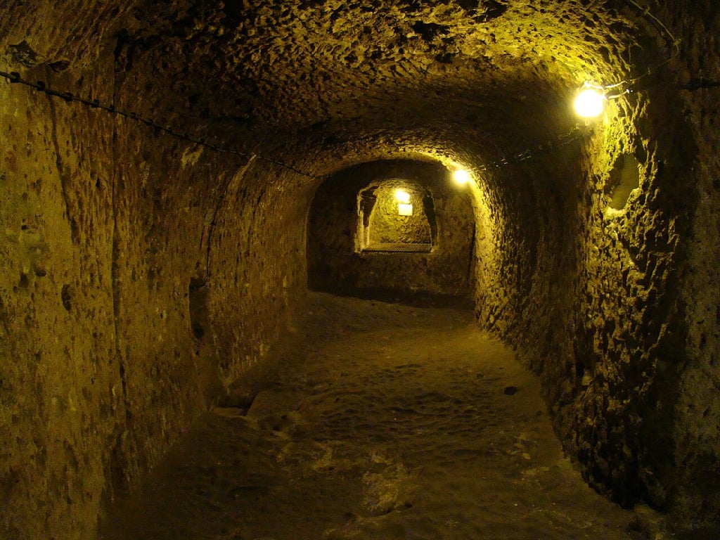 Derinkuyu Underground City Interior Passage 136 Wm 8309279 — Derinkuyu Underground City