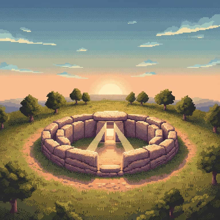 Celestial Alignment — AI-generated collectible card | Anta do Vale da Laje 
