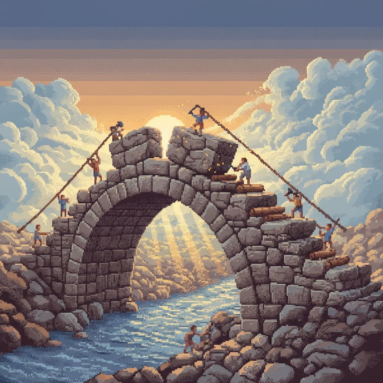 Cyclopean Construction — AI-generated collectible card | Arkadiko Bridge