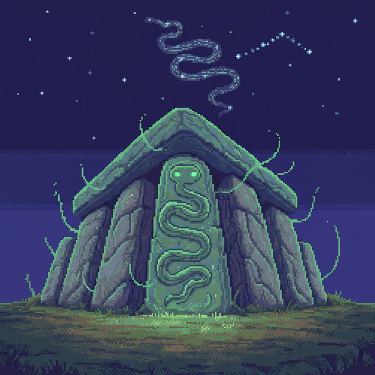 Serpent's Breath Dolmen — AI-generated collectible card | Dolmen of Guadalperal
