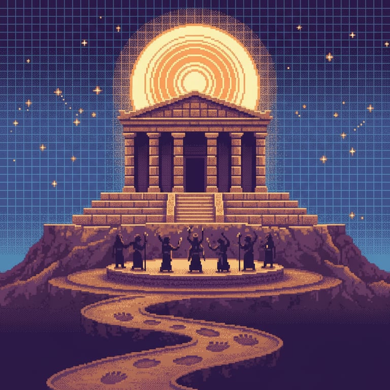 Celestial Alignment Ritual — AI-generated collectible card | Ain Dara Temple