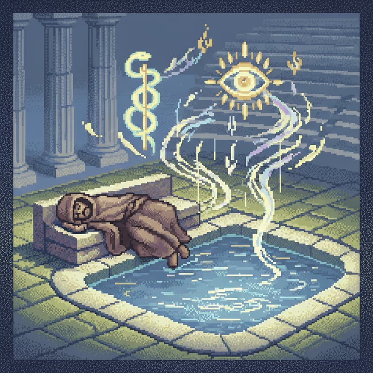 Incubation Dream — AI-generated collectible card | Ancient Marble Thrones