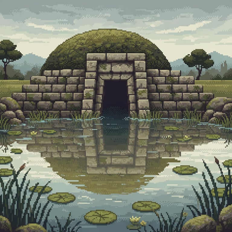 Submerged Secrets — AI-generated collectible card | Sanguanmiao Han Dynasty Tombs