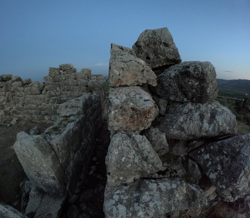 Elinikos Pyramid Wall Masonry Side View — Pyramid of Hellenikon