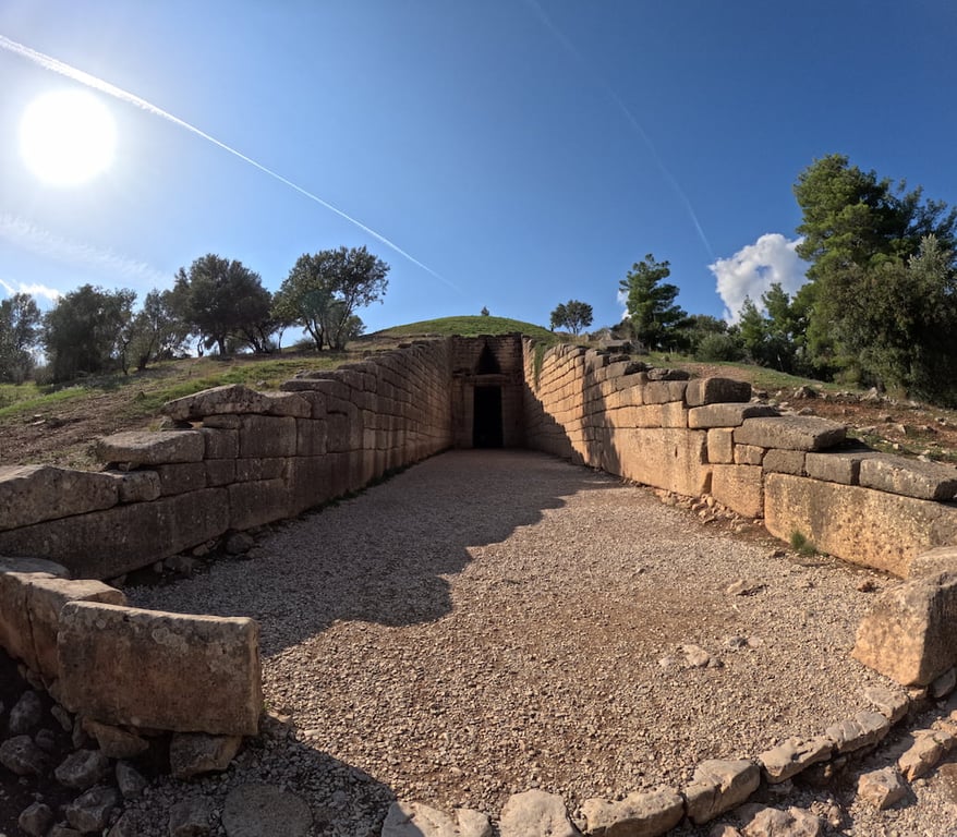 Entrance Treasury Atreus Cyclopean Walls — Treasury of Atreus