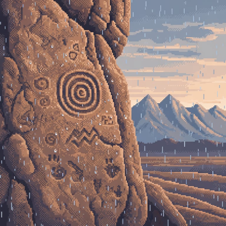 Whispers of the Ancestors — AI-generated collectible card | White Mountain Petroglyphs
