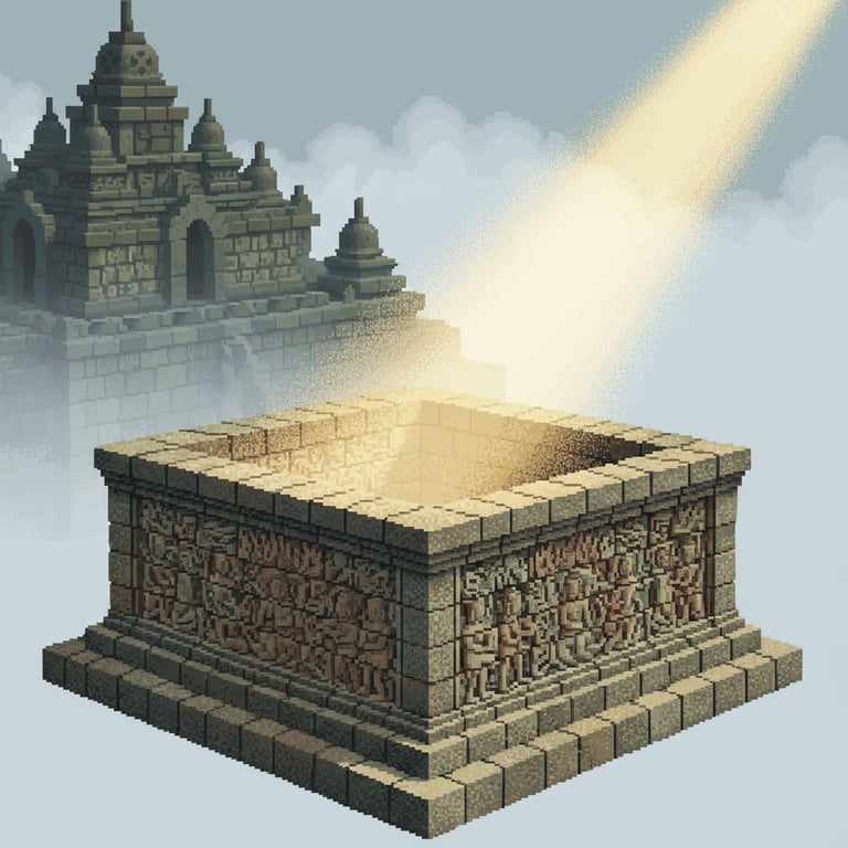 Hidden Foot Revealed — AI-generated collectible card | Borobudur Temple