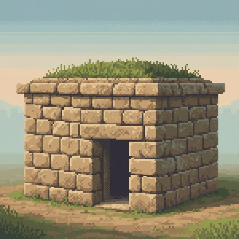 Etruscan Square Tomb — AI-generated collectible card | Cerveteri Necropolis 